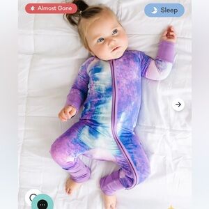 Little Sleepies Watercolor Zippy 2T